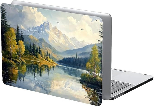 COTAIL Compatible with MacBook Air 13.3 13.6 Inch Case 2022 2021 2020 2019 Plastic Hard Shell Case Cover,13.6 Air (A2681) M2 2022, Mountains and Trees