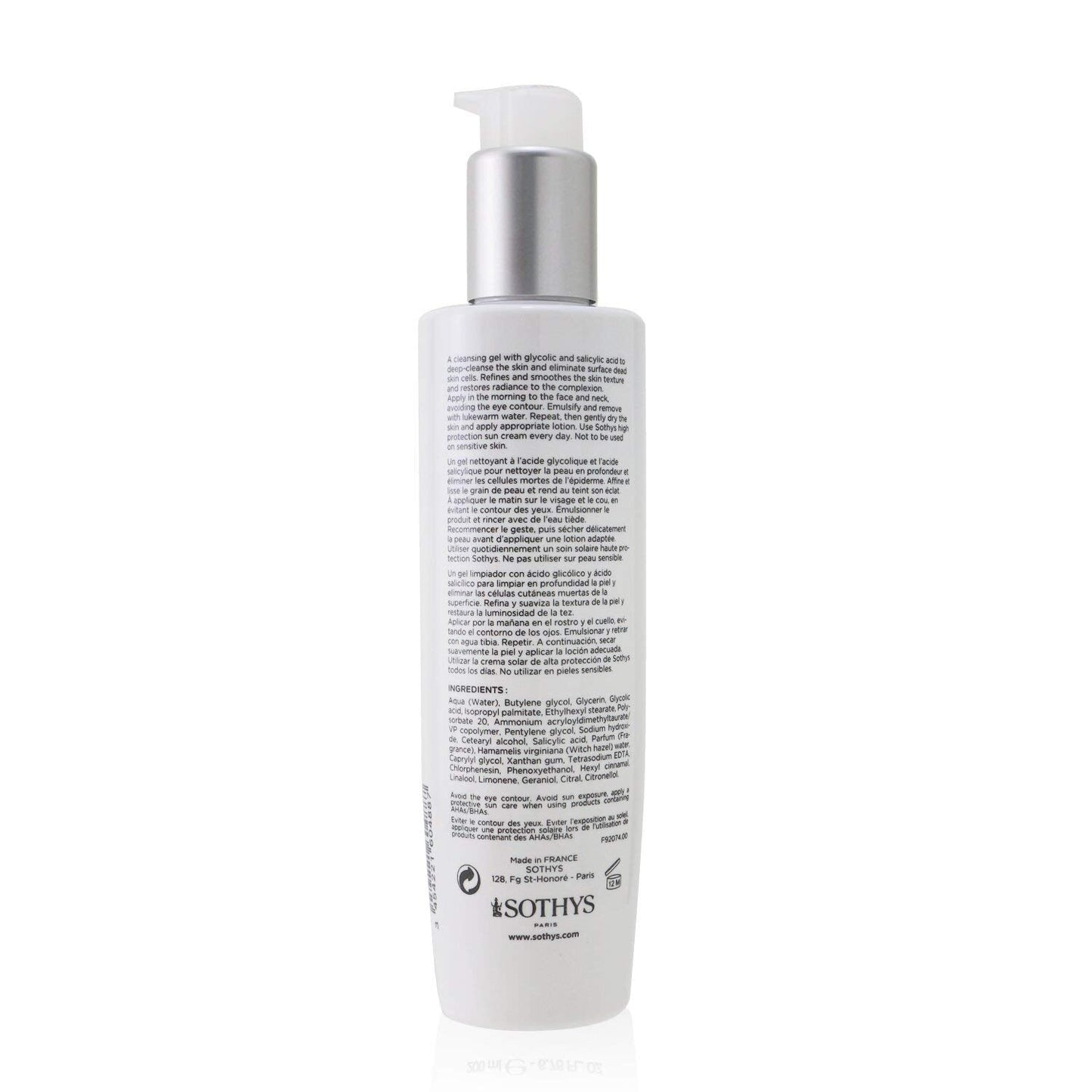 SOTHYS Glysalac Skin Preparer Face Cleanser Gel | Daily Exfoliating with Salicylic Acid & Glycolic Acid | Smoothing Formula for Oily Skin