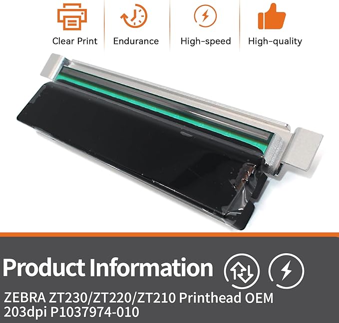 P1037974-010 New Printhead for Zebra ZT230 ZT220 ZT210 Thermal Barcode Printer OEM Replacement 203dpi