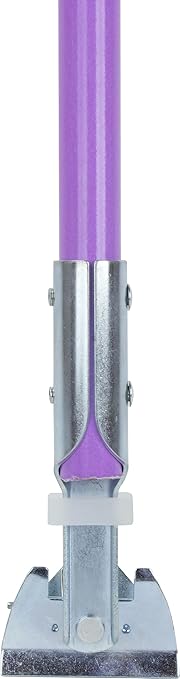 SPARTA Jaw Clamp Dust Mop Handle, Floor Dust Mop Frame Handle, Gripper Holder with Clip-On Connector for Floor Cleaning, Janitorial Supplies, Commercial Use, 60 Inches, Purple, (Pack of 12)