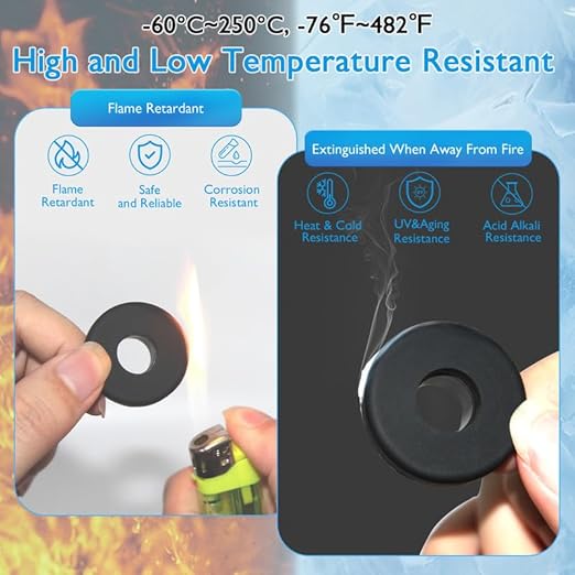 BOPOREAE 15 Pcs 5/8" Drill Hole, 1/4" ID Silicone Rubber Grommets for Wiring, Automotive Firewall Hole Plug, Small Top Hat Metal Wall Drywall Grommets for Vinyl Tubing in Hydroponic Irrigation System