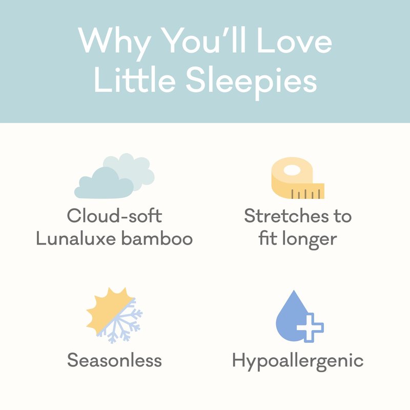 Little Sleepies Two-Piece Pajama Set for Boys & Girls, Soft Viscose from Bamboo Toddler Pajamas for Kids, Family Matching PJs, Blue Cookies & Milk, 18-24M