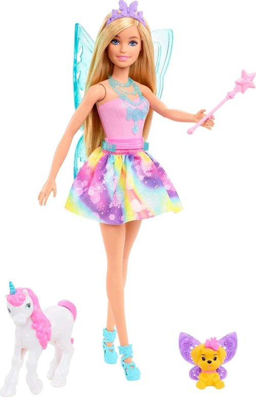 Barbie Dreamtopia Advent Calendar - Fantasy-Themed with 24 Daily Surprises & Toys, Includes Fashion Doll, Pets, Clothes & Accessories
