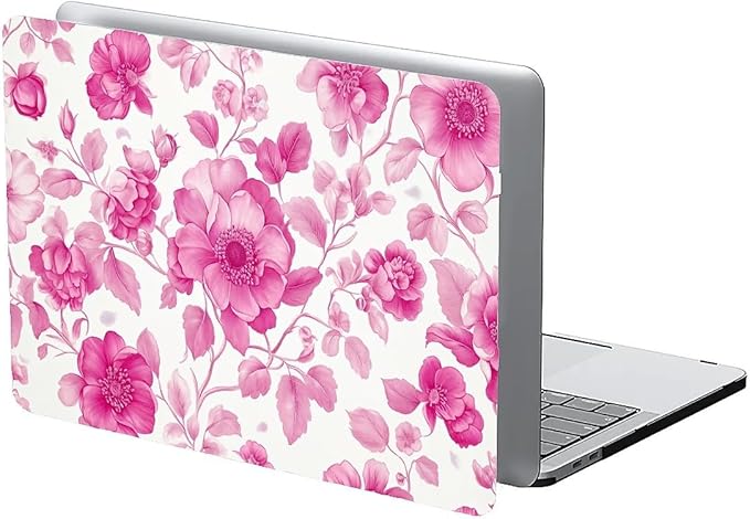 COTAIL Compatible with MacBook Air 13.3 13.6 Inch Case 2022 2021 2020 2019 Plastic Hard Shell Case Cover,13.3 Pro(A1706/A1708/A1989/A2159/A2289/A2338), Pink Vintage Floral
