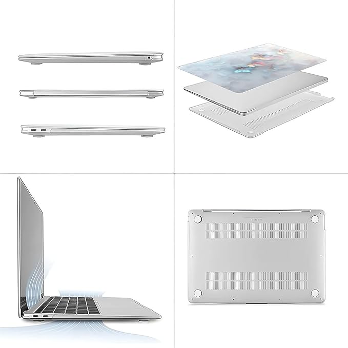 COTAIL Compatible with MacBook Air 13.3 13.6 Inch Case 2022 2021 2020 2019 Plastic Hard Shell Case Cover,13.3 Air (A1932/A2179/A2337), Floral