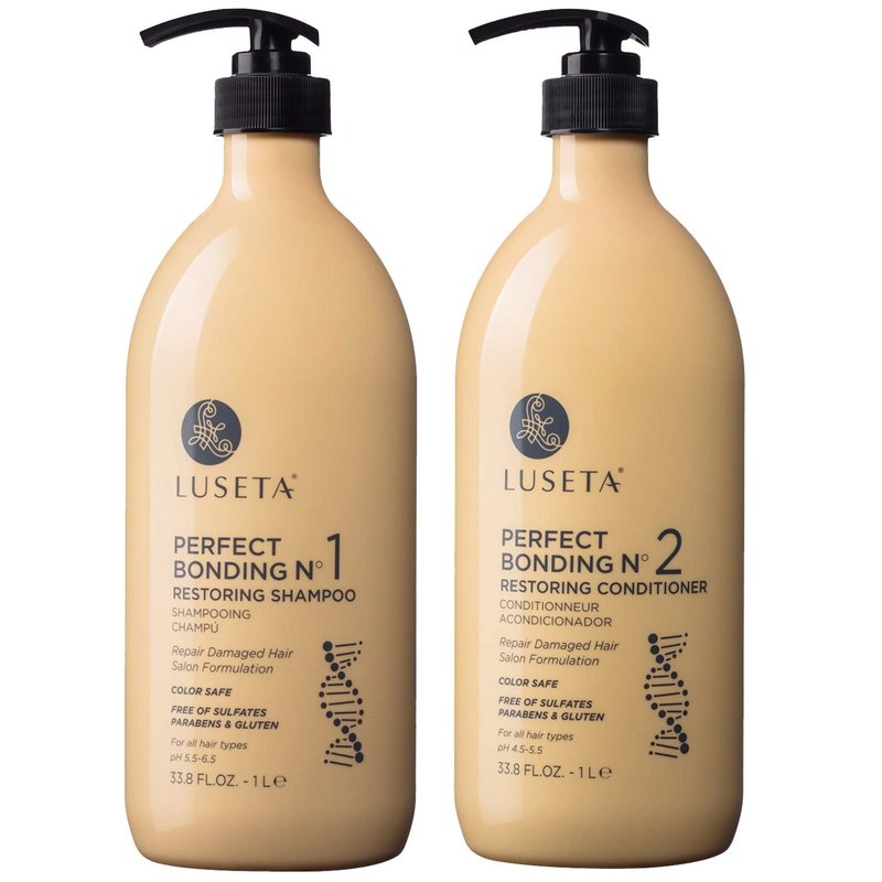 Perfect Bonding Restoring Shampoo & Conditioner Set - Bond Strengthening, Color Longevity | 2x33.8 oz, Sulfate & Paraben Free