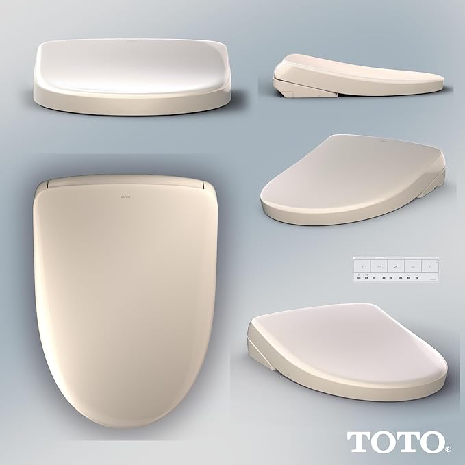 TOTOÂ® WASHLETÂ® S7A Electronic Bidet Toilet Seat with EWATER+Â® Bowl and Wand Cleaning, Auto Open and Close Contemporary Lid, Elongated, Sedona Beige - SW4736#12