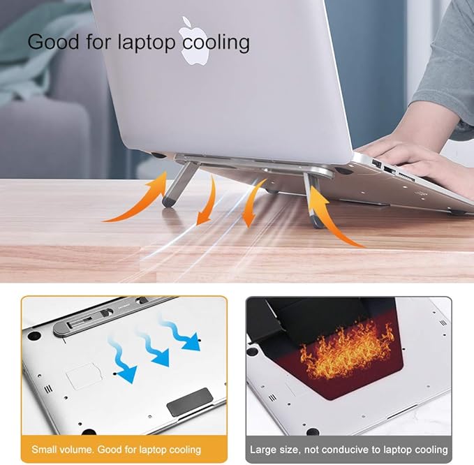 nediea Laptop Stand for Desk,Laptop Cooling Stand,Keyboard Riser, Ergonomic Laptops Elevator for Desk, Laptops Riser Compatible with MacBook Air Pro, with Dell, with HP, More 10-15.6” Computer