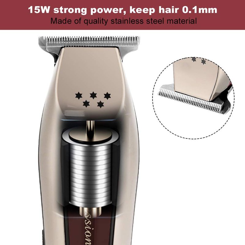 Professional Electric Hair Clipper Rechargeable Adjustable Hair Cutting Machine(US Plug 100-240V)