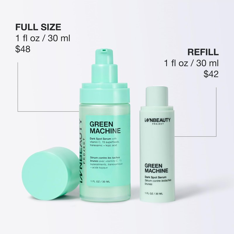 INNBEAUTY PROJECT Green Machine Vitamin C Dark Spot & Hyperpigmentation Serum, REFILL, 1 FL OZ (30ml)