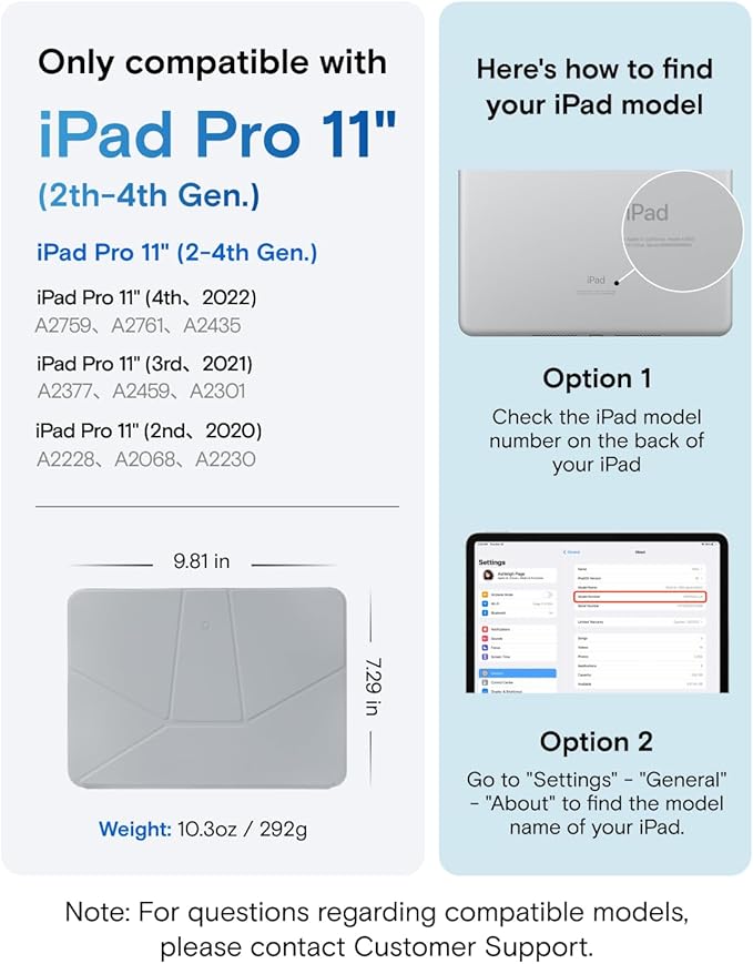 MOFT Dynamic Folio Case for iPad Pro 11" (4th 2022 | 3rd 2021 | 2nd 2020), Slim Magnetic Stand Case with 20+ Viewing Angles, Auto Wake/Sleep, Cement x Sapphire