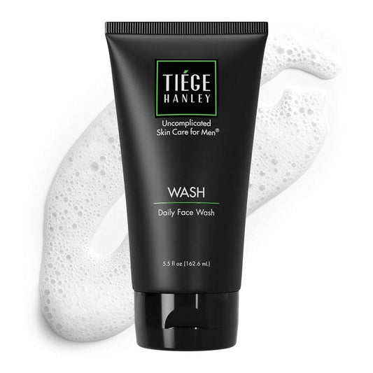 Tiege Hanley Daily Face Wash for Men - Gentle Fragrance-Free Cleanser with Jojoba Oil & Aloe | 5.5 Fl Oz