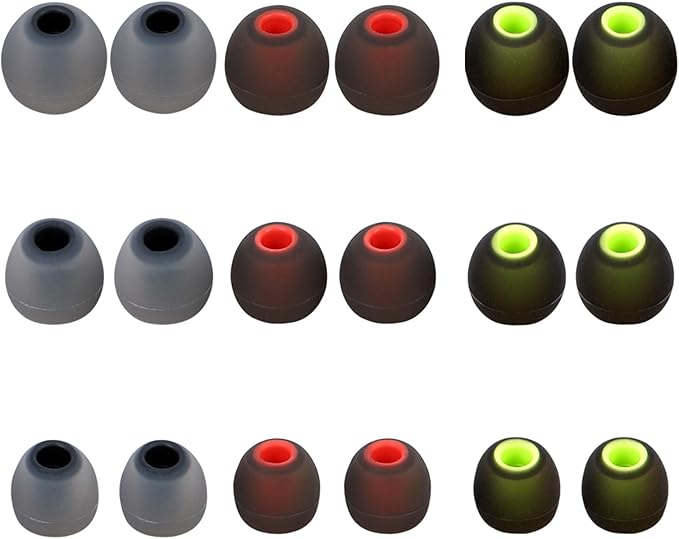 MMYQXI Silicone Replacement Earbud Tips Earbud Covers Ear Tips Fit for in-Ear Headphones (Inner Hole 3.8mm -5.1mm) Earbud Replacement Tips 9 Pairs