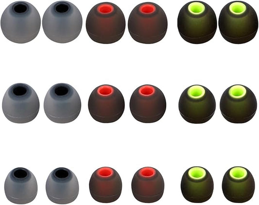 MMYQXI Silicone Replacement Earbud Tips Earbud Covers Ear Tips Fit for in-Ear Headphones (Inner Hole 3.8mm -5.1mm) Earbud Replacement Tips 9 Pairs