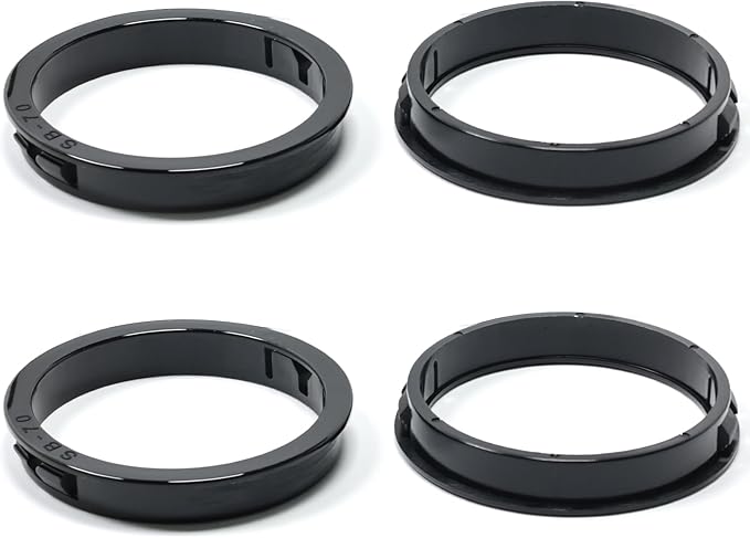 EASYEAH 2-5/8"(70mm) Black Snap-in Knockout Insulating Bushing Grommets, Plastic Cable Hole Grommet for Wiring, Round Nylon Snap in Locking Electrical Wire Cord Hose, Tubing Bushings Grommets, 4pcs