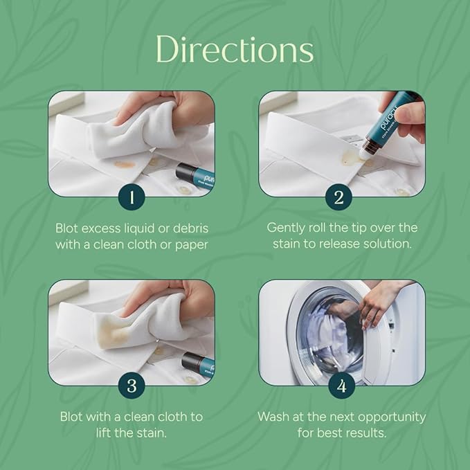 Puracy Stain Remover Pen, Natural Based Travel and Laundry Stain Cleaner for Clothes, Baby Essentials, Kids Stains, Oil and Fabric Spot Cleaner, Unscented (Stain Remover Pen, 0.33 oz, 3 pack)