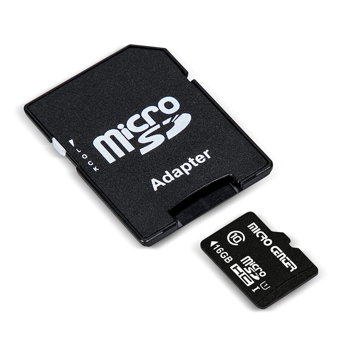 Micro Center 16GB Class 10 MicroSDHC Flash Memory Card with Adapter for Mobile Device Storage Phone, Tablet, Drone & Full HD Video Recording - 80MB/s UHS-I, C10, U1 (10 Pack)