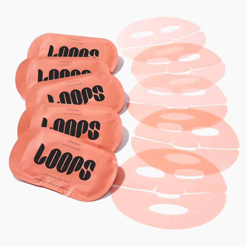 LOOPS WEEKLY RESET - Rejuvenating Korean Hydrogel Face Masks - Rejuvenate, Hydrate, Refine, Visibly Plump - Moisturizing & Pore RefiningSkin Mask Face Mask Reduces Signs of Puffiness 5pc