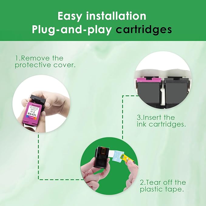 fannster 664XL Ink Cartridge Replacement for 664 664XL 664 XL Ink Cartridges Black and Color for DeskJet Ink Advantage 1115 2135 2138 3635 3636 3638 4535 4536 4538 4675 4676 4678 Printer Ink 2 Pack