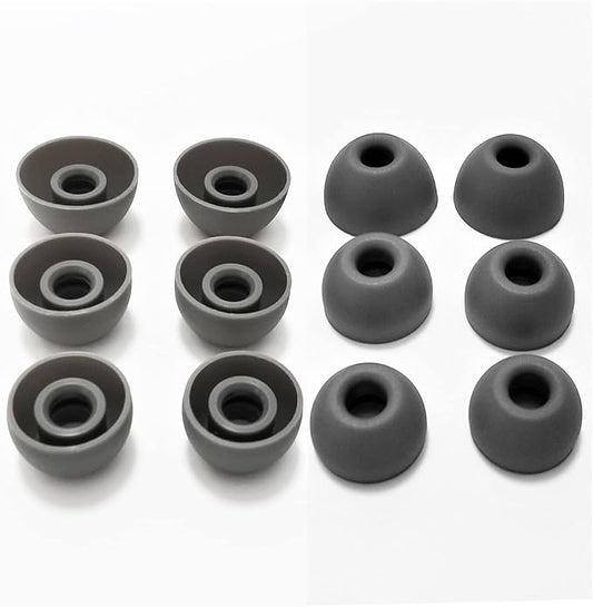 Silicone Ear Tips for Beats Fit Pro, Studio Buds, Powerbeats Pro 2, Solo Buds - 6 Pairs S/M/L Replacement Tips, Secure Fit Noise Isolation for Sports & Workouts (Gray)