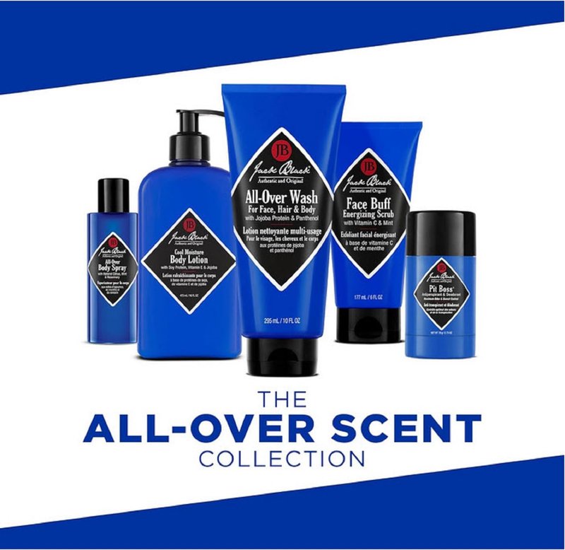 Jack Black All Over Wash Face, Body & Hair Cleanser, 3 Fl Oz – Citrus, Mint & Oakmoss – Mens Face Wash, Body Wash, Shampoo, Hair Care, Multi-Purpose Body Wash Men, Sulfate–Free, Pack of 3