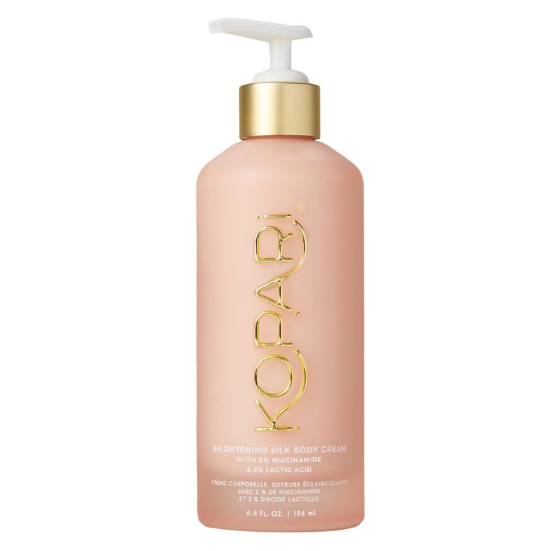 Kopari Brightening Silk Body Cream with 2% Niacinamide, AHAs & Kakadu Plum – Hydrating Body Lotion for Radiant, Even Skin Tone, Lightweight, Fast-Absorbing, Juicy Pink Guava Scent, 6.7 oz