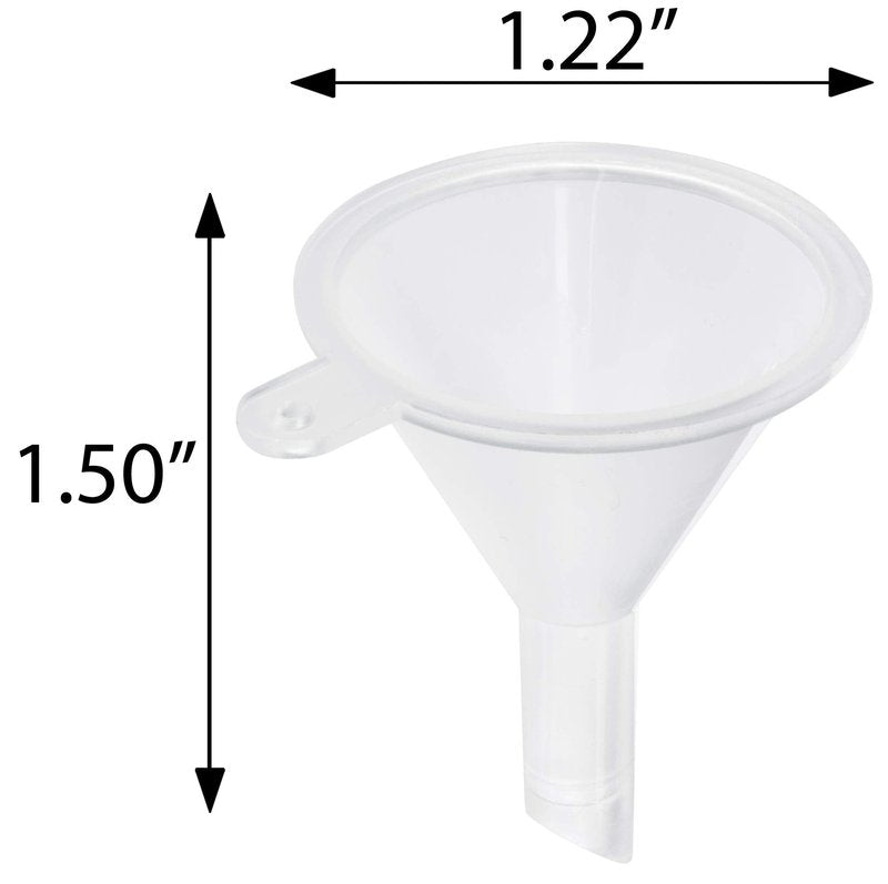 JUVITUS (24 pack) 1 oz Clear Frosted Glass Boston Round Bottle with White Fine Mist Spray + Funnel