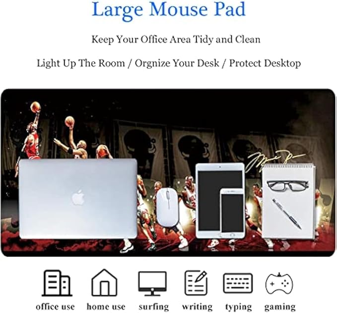 RTGGSEL 31.5x11.8 Inch Non-Slip Long Extended Large Gaming Mouse Pad with Stitched Edges XL Laptops Keyboard Mouse Mat