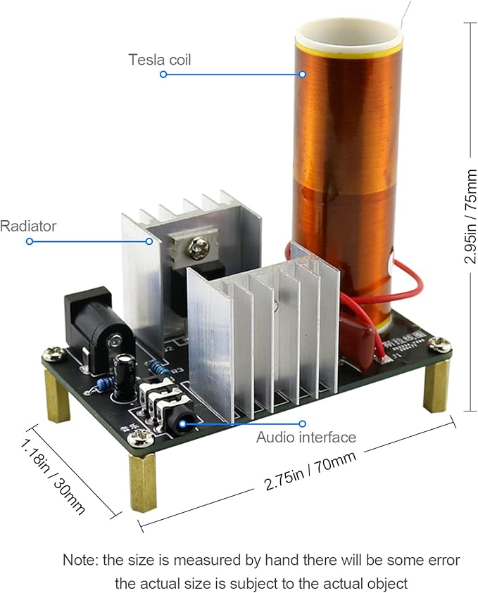 YIDAB Soldering Practice Kit Music Black Tesla Coil (B)