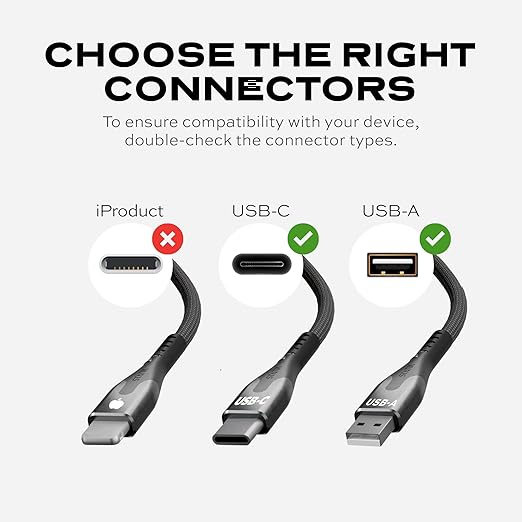 Statik MagStack USB to USB C Cable, A to Type C Charger Fast Charging Phone Charger Cord, On The Go Magnetic Charging Cable for Car, Compatible with iPhone, iPad & Android, 27W 3FT, 3-Pack