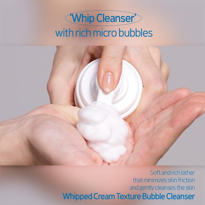 Etude SoonJung pH 6.5 Whip Cleanser - Gentle Micro Foaming Face Wash for Sensitive Skin | 8.45 Fl Oz