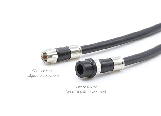 THE CIMPLE CO Coax Weather Boots for F Connectors - Rubber Boots for Ground Blocks, Splitters, or Other F81 Connections - Water-Tight Seal Protects Coaxial Cable Couplers from Weather - 4 Pack