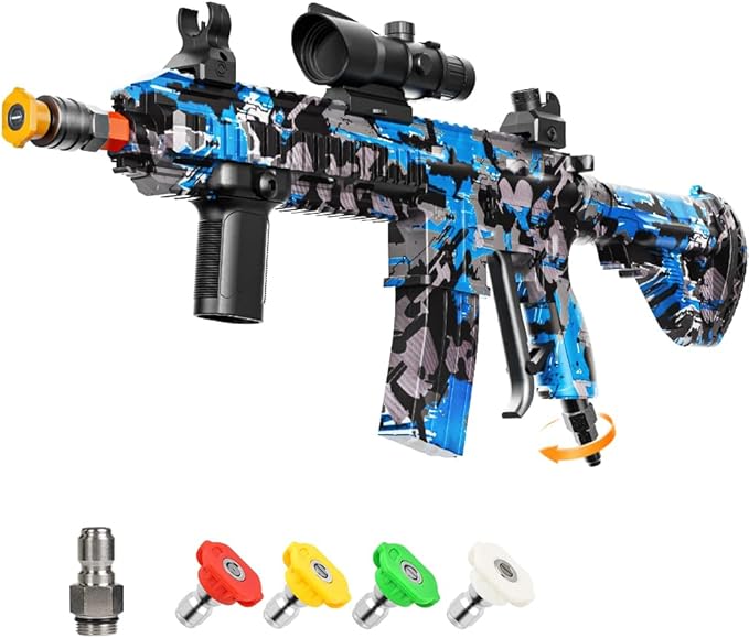 Pressure Washer Gun with Swivel â 3600 PSI High Pressure Spray Gun with 3/8" Quick Connect Plug â Foam Cannon Compatible Power Washer Handle for Car, Home & Outdoor Cleaning (Blue)