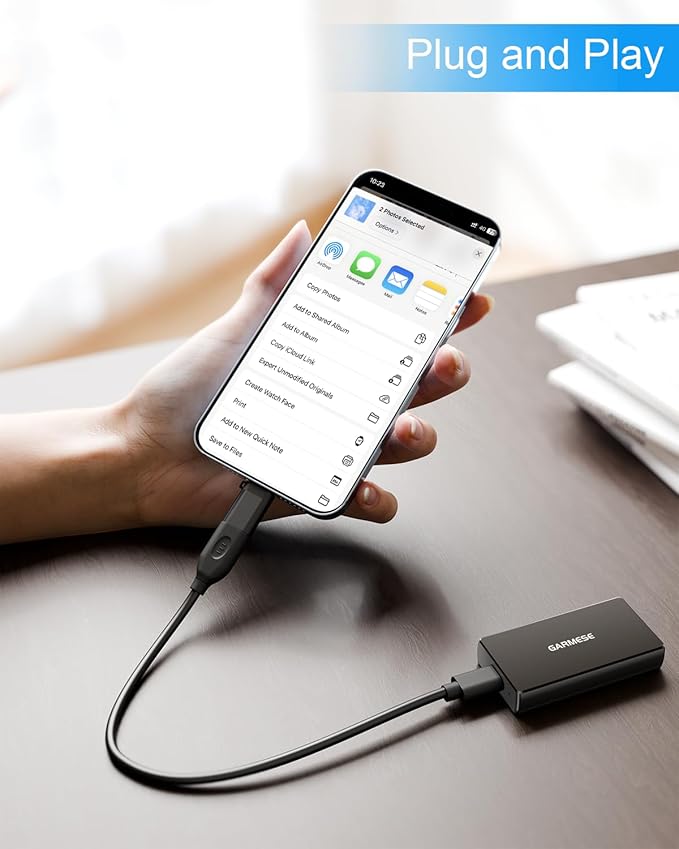 GARMESE 120GB Portable SSD Up to 350MB/s USB 3.2 Gen 1 External SSD with Dustproof/High Temperature Resistance Type-C External Solid State Drive Reliable Storage