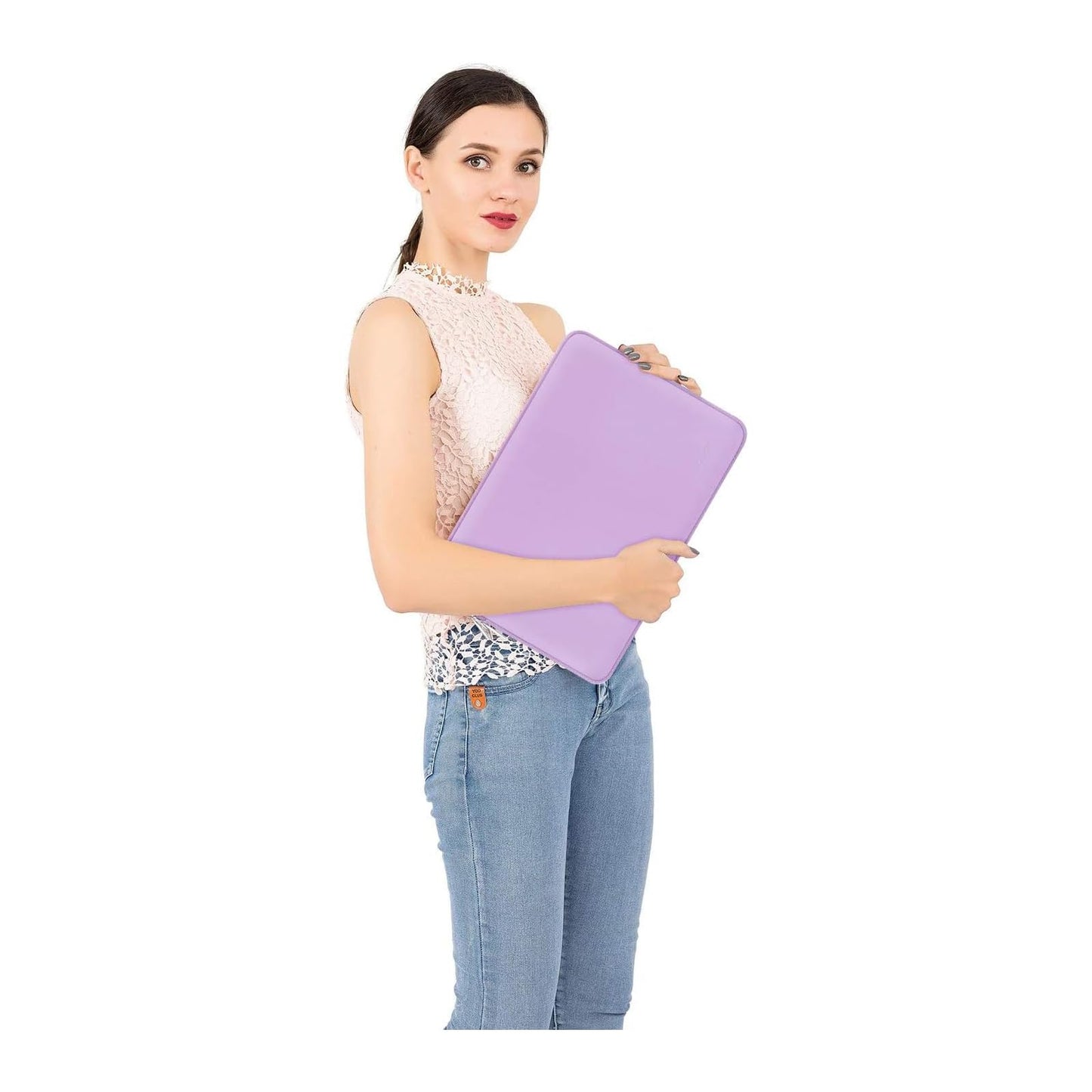 MOSISO Laptop Case 15 inch, 15 inch Laptop Sleeve Bag Compatible with MacBook Air M5 A3448 M4 A3241 M3 A3114 M2 A2941 2026-2023, Dell XPS, Neoprene Computer Sleeve Bag with Small Case, Purple