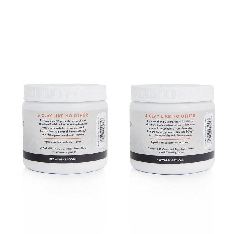 Redmond Clay - Bentonite Clay of 1000 Uses, Soothing Facial Mask, 10 Ounce (2 Pack)