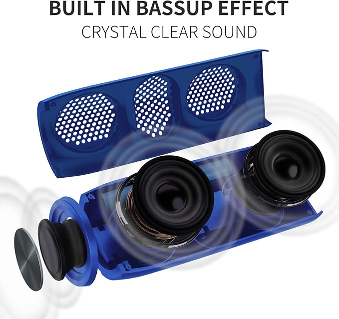 Musibaby Bluetooth Speaker, M88 Speakers,Dual Pairing, Bluetooth 5.3,Loud Stereo Sound,Booming Bass,30H Playtime for Home& Outdoor Party,Beach,Portable Speaker,Gifts(Blue)