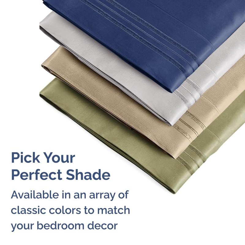Standard Pillow Cases Set of 4 - Ultra Soft Hotel Quality Pillowcase Covers - Comfy Bedding for Women, Men, Kids & Teens - Machine Washable Pillow Protectors - 4 Piece Set - Standard Size Light Grey