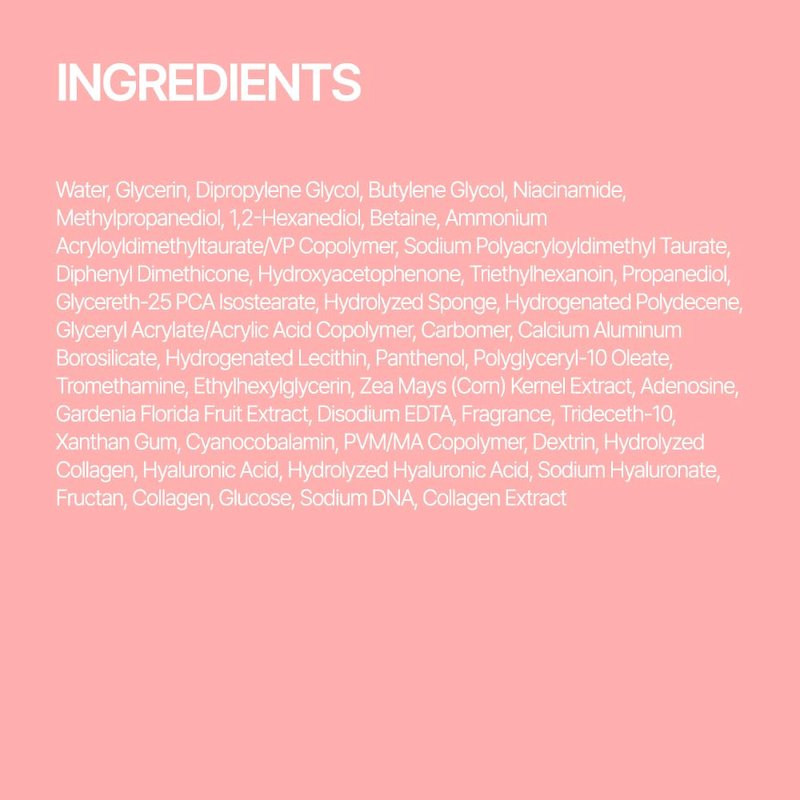 DPPR PDRNCUBE Middleshot 2000 Serum, Facial Serum for Daily Skin Care, Glass Skin, Pink Collagen Serum for Glowy Skin, Serum for Smile Lines, Korean Skincare, Niacinamide(1.01 fl.oz / 30ml)