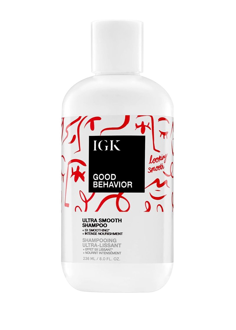 IGK Good Behavior Ultra Smooth Shampoo - Frizz Control & Hydration | Vegan & Cruelty-Free | 8 Oz