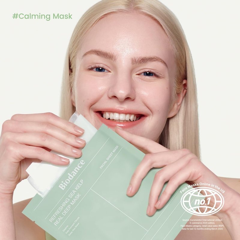 Repair Calming Mask Duo Set - Hydrating Ceramide & Sea Kelp Face Mask for Sensitive Skin | Korean Skin Care