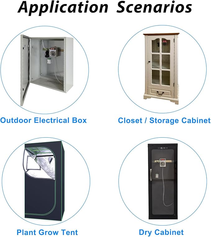 Stropum Automatic Small Dehumidifier for Grow Tent,Electric Box,Storage Cabinet,Closet,110V/240V Mini Dehumidifier With Temperature Control Switch