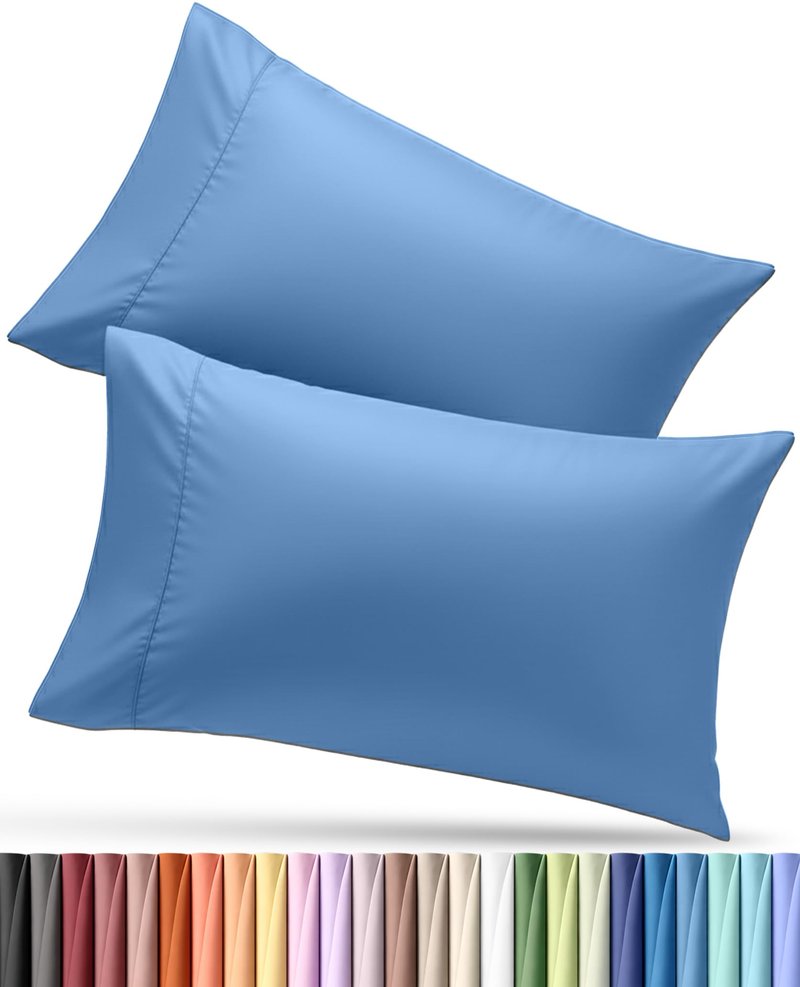 Utopia Bedding Pillow Cases King Size 2-Pack – Soft Brushed Microfiber – Envelope Closure – Perfect for Hospitals, Hotels, Guest Rooms – Oeko-TEX Certified, 20x40 Inches (Dutch Blue)
