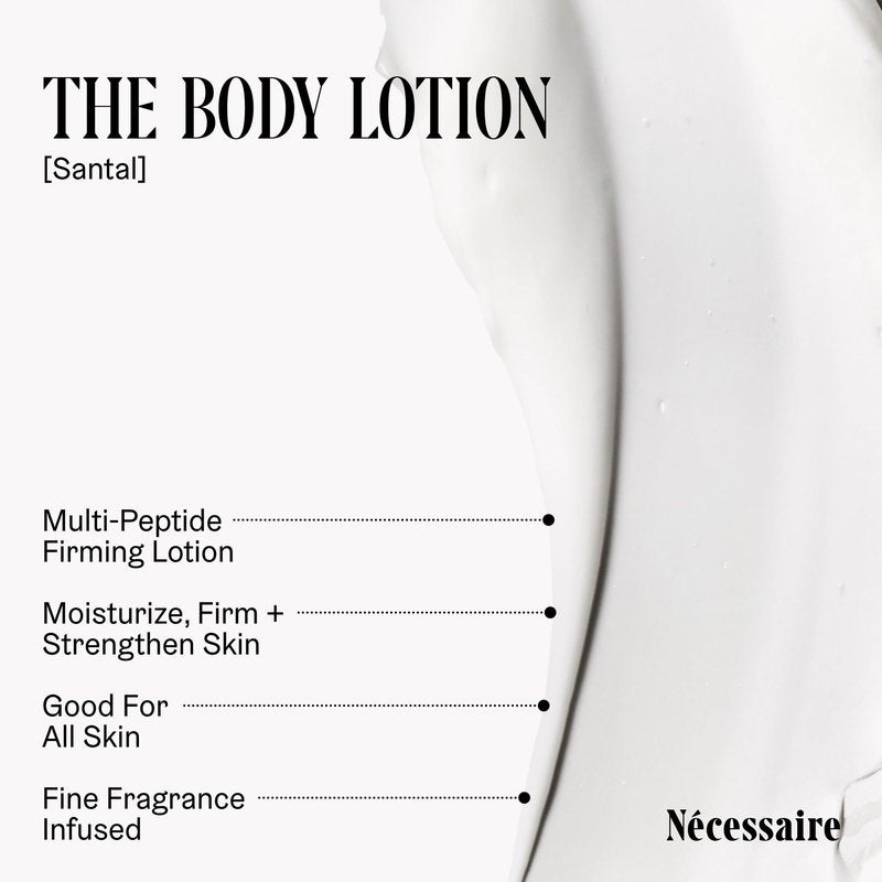 Nécessaire Body Essentials - Skin Care Gift Set For Women + Men - Travel-Size Body Wash, Body Lotion + Deodorant | Dermatologist-Tested. Hypoallergenic | Vegan | Aluminum-Free Deodorant (Santal)