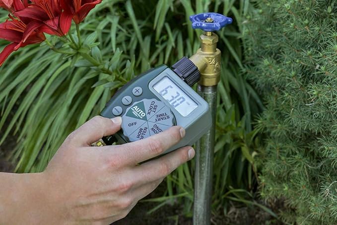 Orbit Programmable Digital Hose Watering Timer - 1 Outlet - Battery Powered - with LCD Screen - Built-in Rain Delay - Water-Resistant - 62061