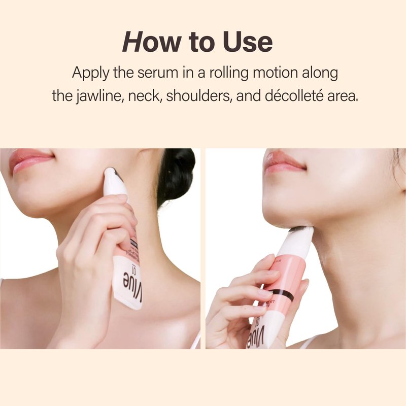 VLUE Retinol Guasha Neck Firming Cream - Anti-Aging Collagen & Fig Extract Moisturizer for Wrinkles & Sagging Skin, Hydrating & Lifting Neck & Décolleté Serum, Korean Skincare, 1.69 fl. oz.