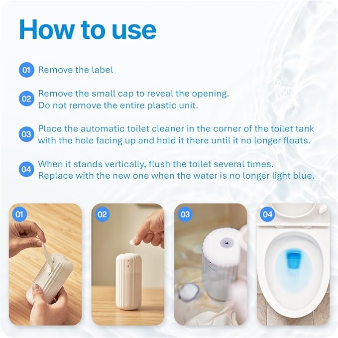 Fresh & Fresh Automatic Toilet Bowl Cleaners - 10 Bottles(UPTO 2500 FLUSHES/Bottle), Commercial and Residential Toilet Cleaner 3-4 MONTH Lasting Toilet Bowl Cleaner Bottle