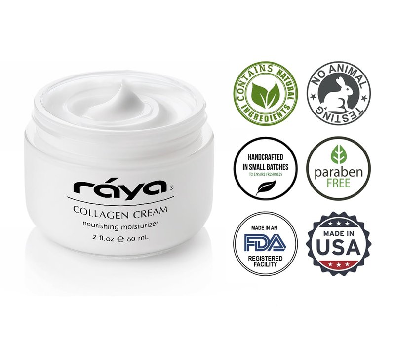 Raya Collagen Cream - Moisturizing Face Cream for Combination & Dry Skin | Reduces Fine Lines & Wrinkles