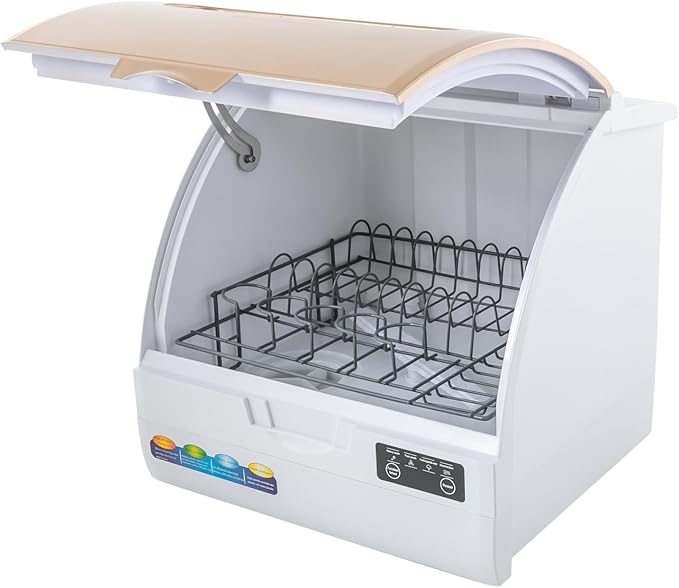 Countertop Dishwasher, 900W Portable Countertop Dishwashers with 4 Washing Mode 3L Automatic Dishwasher for Clean Dishes Knives Forks Chopsticks Cups 360 ° Spray Angle 0.03-1.0MPa (900W3L)