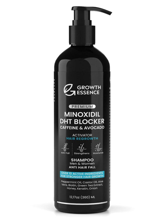 Minoxidil & Biotin Shampoo for Hair Growth - Caffeine, Castor Oil & Onion Infused | DHT Blocker for Thicker, Healthier Hair